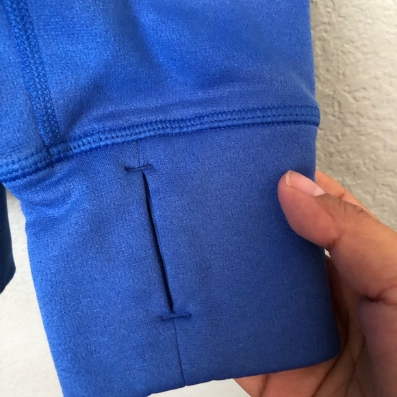 Nike Blue therma fit hoodie with thumb holes Men Medium - Picture 3 of 7